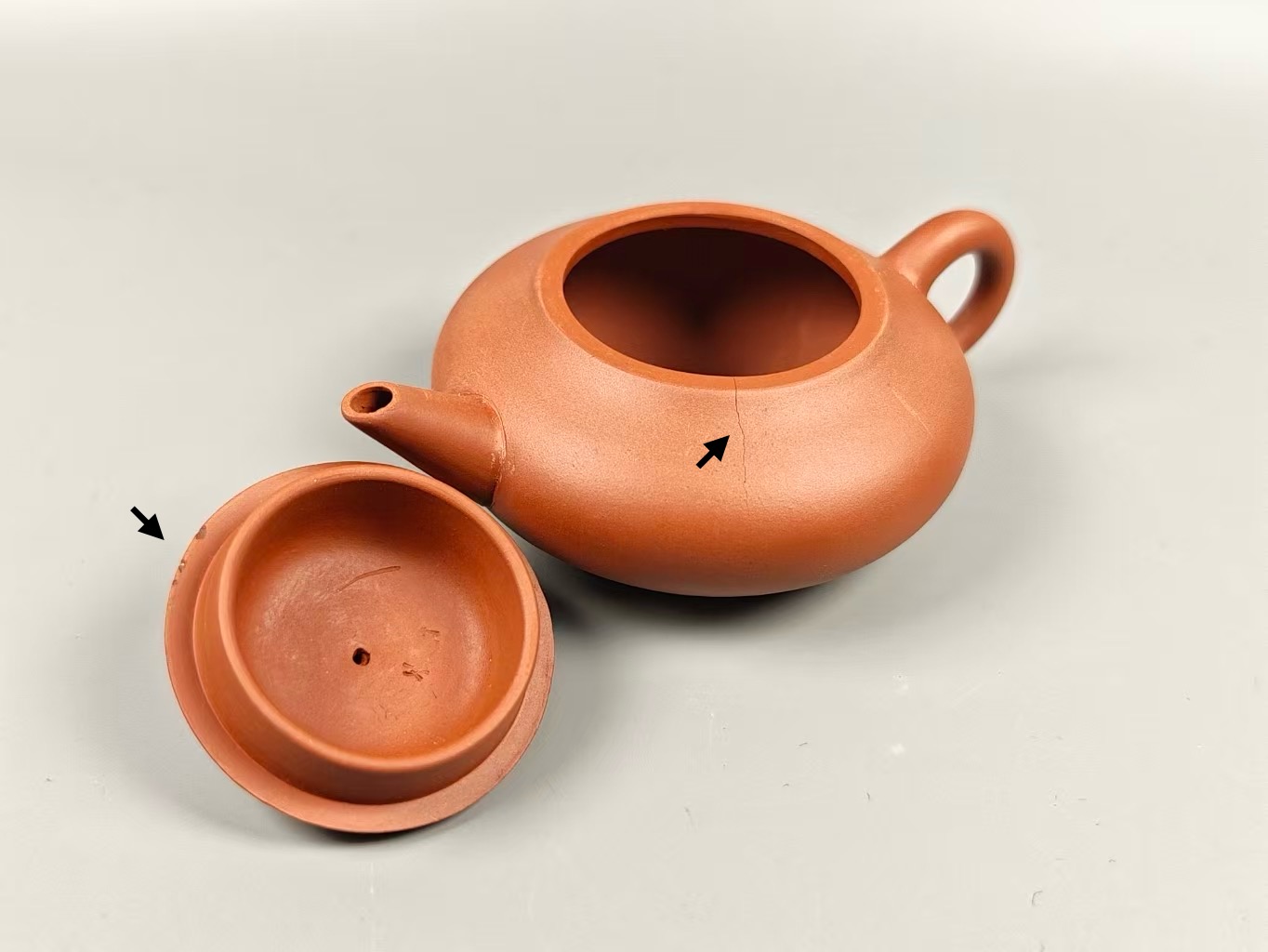 红泥扁灯壶 ZA0859 - Image 7